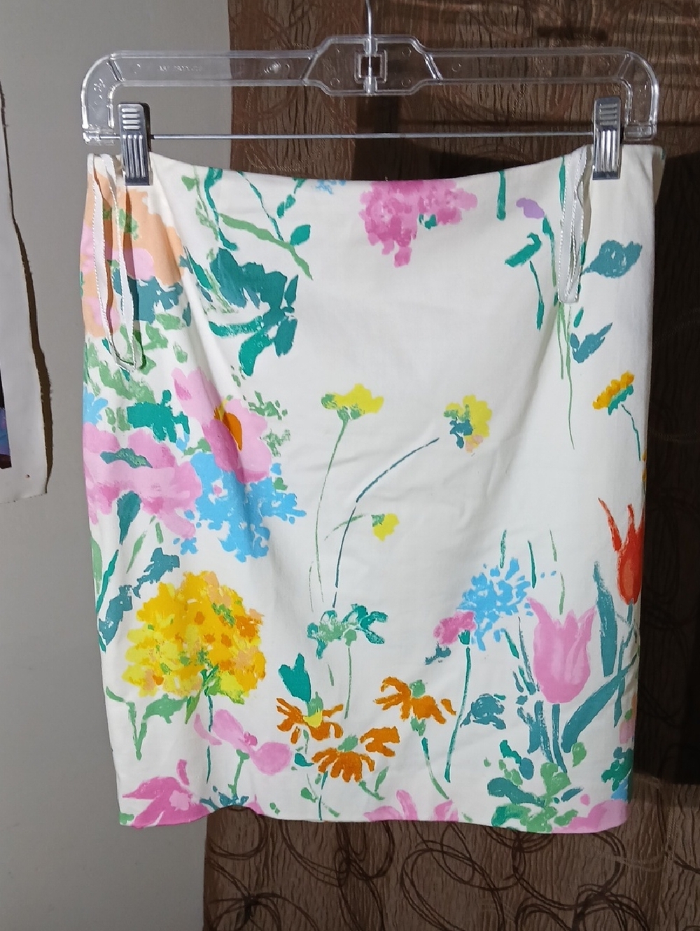 Ralph Lauren  Cotton Pencil Skirt with Multicolor Floral Print
